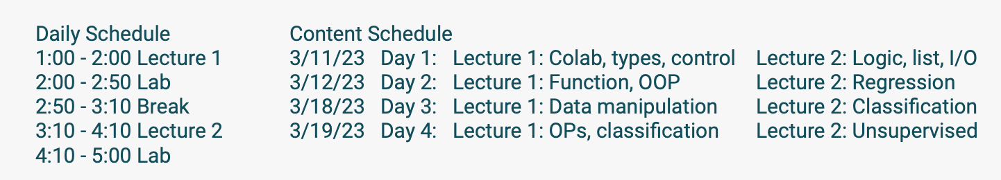 AI Bridge Saratoga Schedule